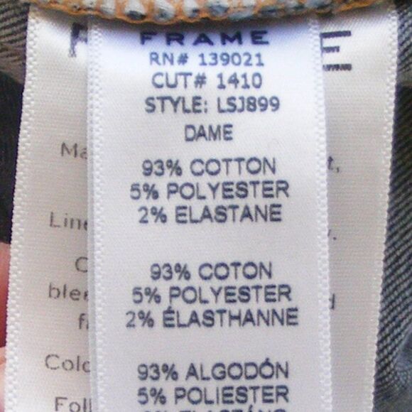 FRAME Jeans, 26, Le Skinny de Jeanne, Dame Dark Blue Wash, Low Rise, Zipper - Picture 10 of 12